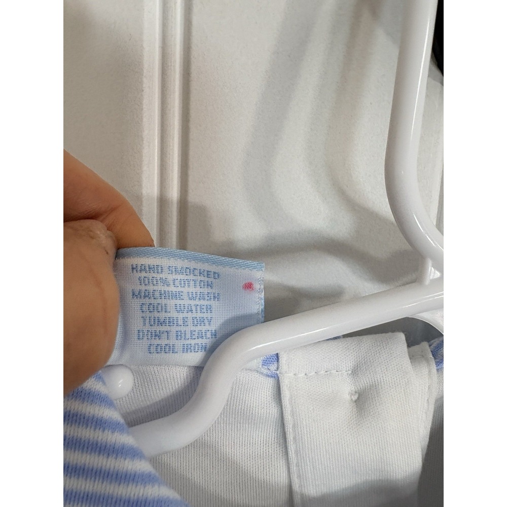 Petit Bebe Boys 3 Month Golf Blue Stripe Knit Bubble Heritage Preppy Traditional - Picture 5 of 5